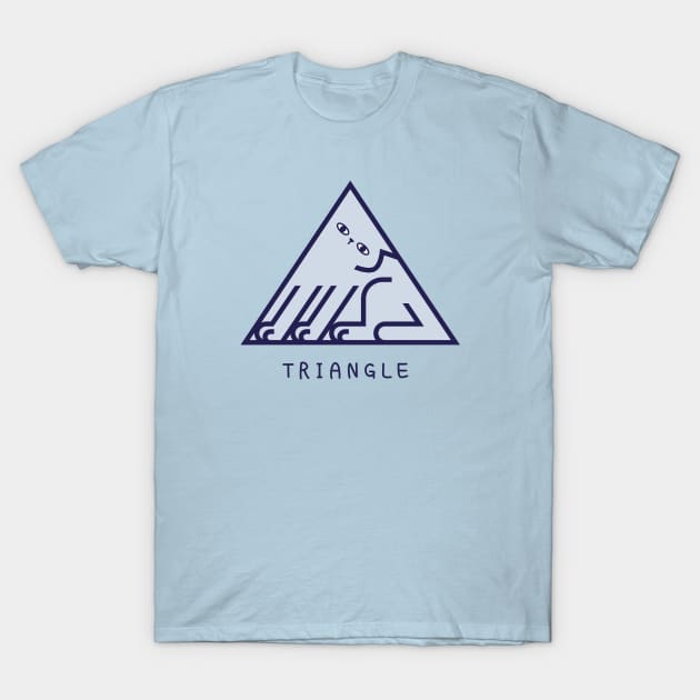 Cat in Triangle Shape T-Shirt by rarpoint